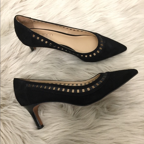 NEW never worn Franco Sarto black suede heels - Picture 5 of 6